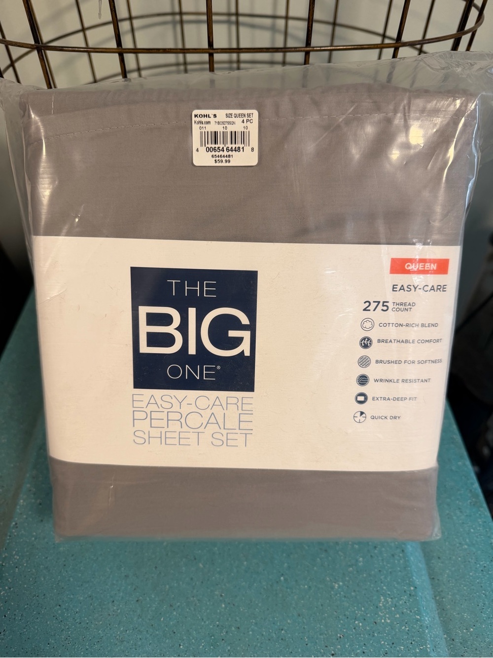 The Big One sheet set Queen size Grey
